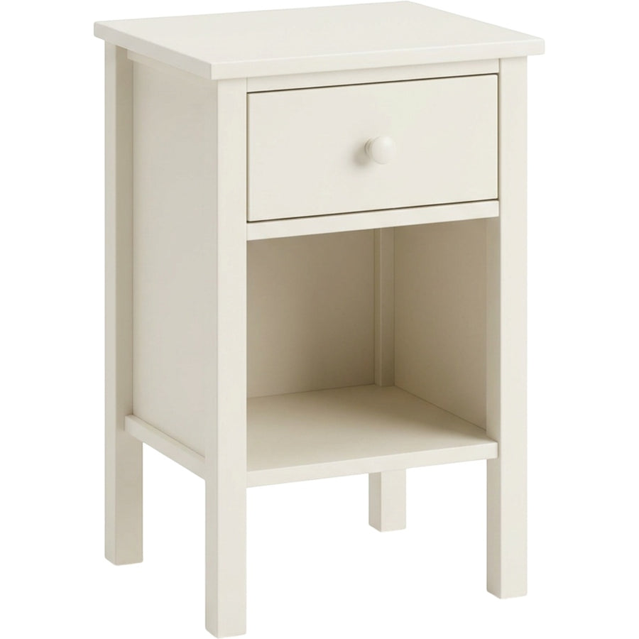 Dayvib Slim Bedside Table Warm White 21 in